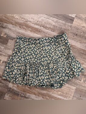 Angie Green Cactus Print Skort Size Small Boho Western Flowy Festival